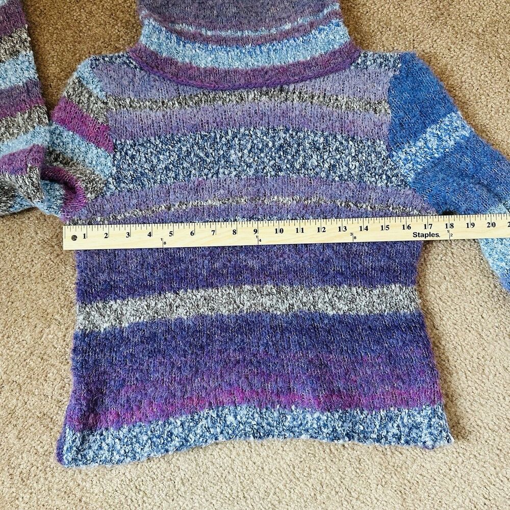 Free People My Girl Turtleneck Sweater Midnight Pearl Combo Women's Small Boho - Picture 8 of 11